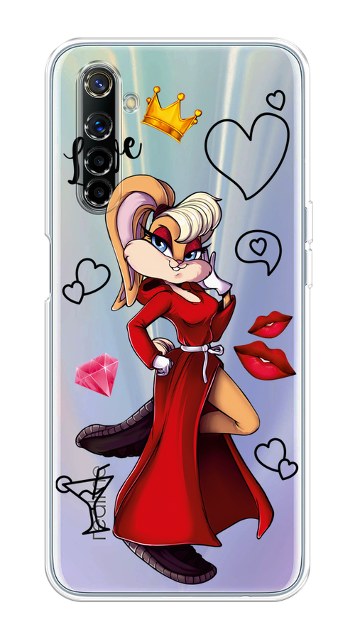 

Чехол на Realme 6 "Rich Lola Bunny", Красный;бежевый;оранжевый, 252750-6