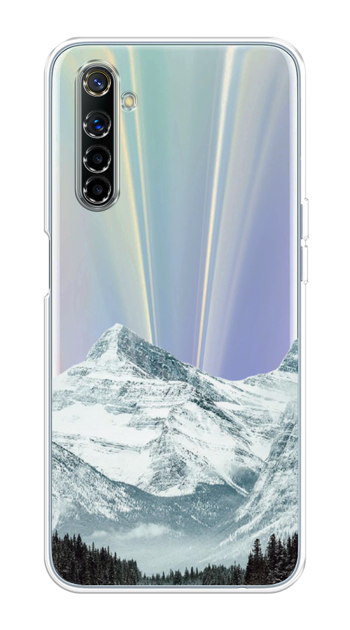 

Чехол на Realme 6 "Горы арт 1", Белый;зеленый, 252750-2