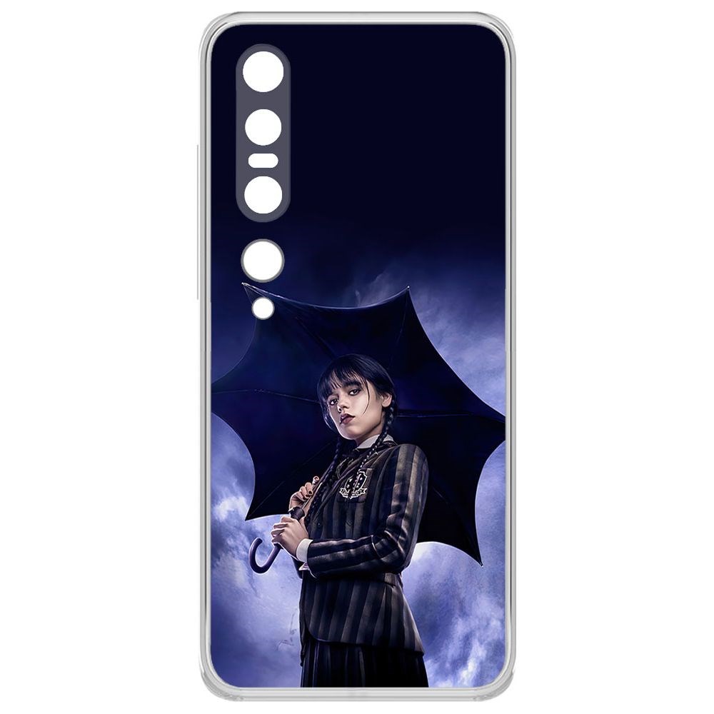 

Чехол-накладка Krutoff Clear Case Уэнсдей Аддамс - Уэнсдей под зонтом для Xiaomi Mi 10 Pro, Прозрачный