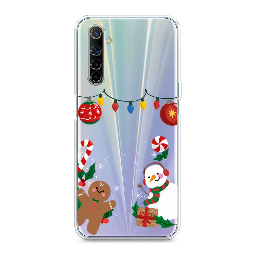 

Чехол на Realme 6 "Новогоднее настроение", Коричневый;красный;зеленый, 252750-5