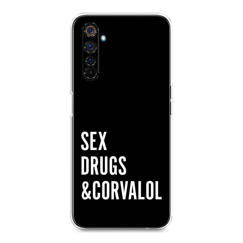 

Чехол на Realme 6 Pro "Corvalol", Черный;серый;белый, 252850-6