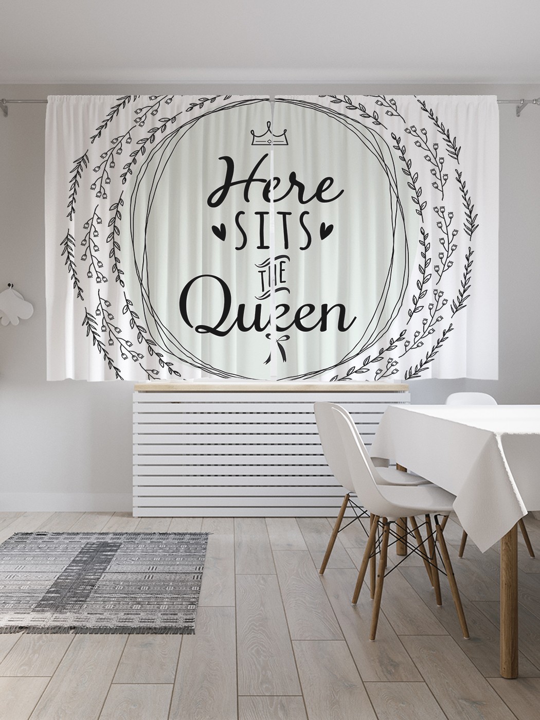 

Классические шторы JoyArty "Here sits the queen", серия Oxford DeLux, 2 полотна 145x180 см, Here sits the queen