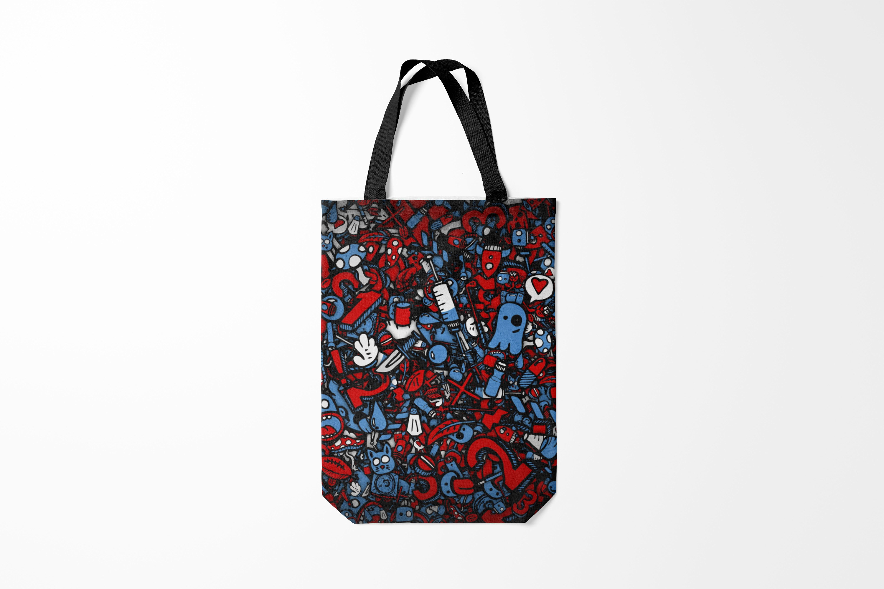 

Сумка шoппер унисекс Burnettie Другие RedBlue stikers, разноцветный, Другие RedBlue stikers