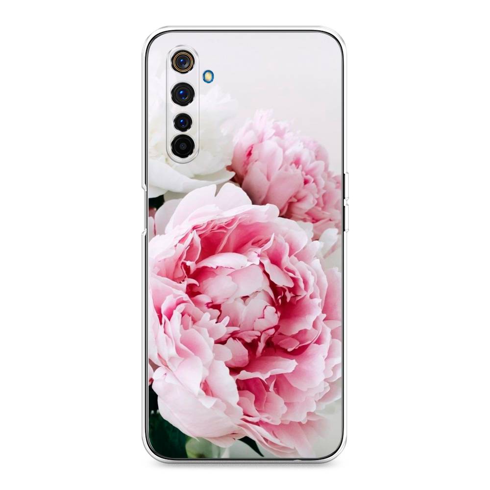 

Чехол на Realme 6 Pro "Розовые и белые пионы", Розовый;белый, 252850-2