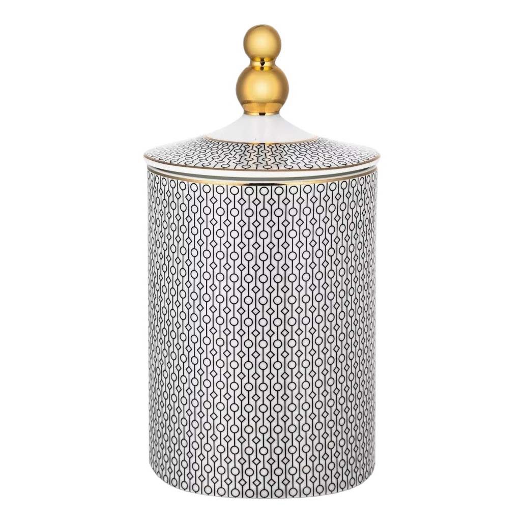 

Банка для сыпучих продуктов Mix & Match Home Вола 13 см, Белый;черный