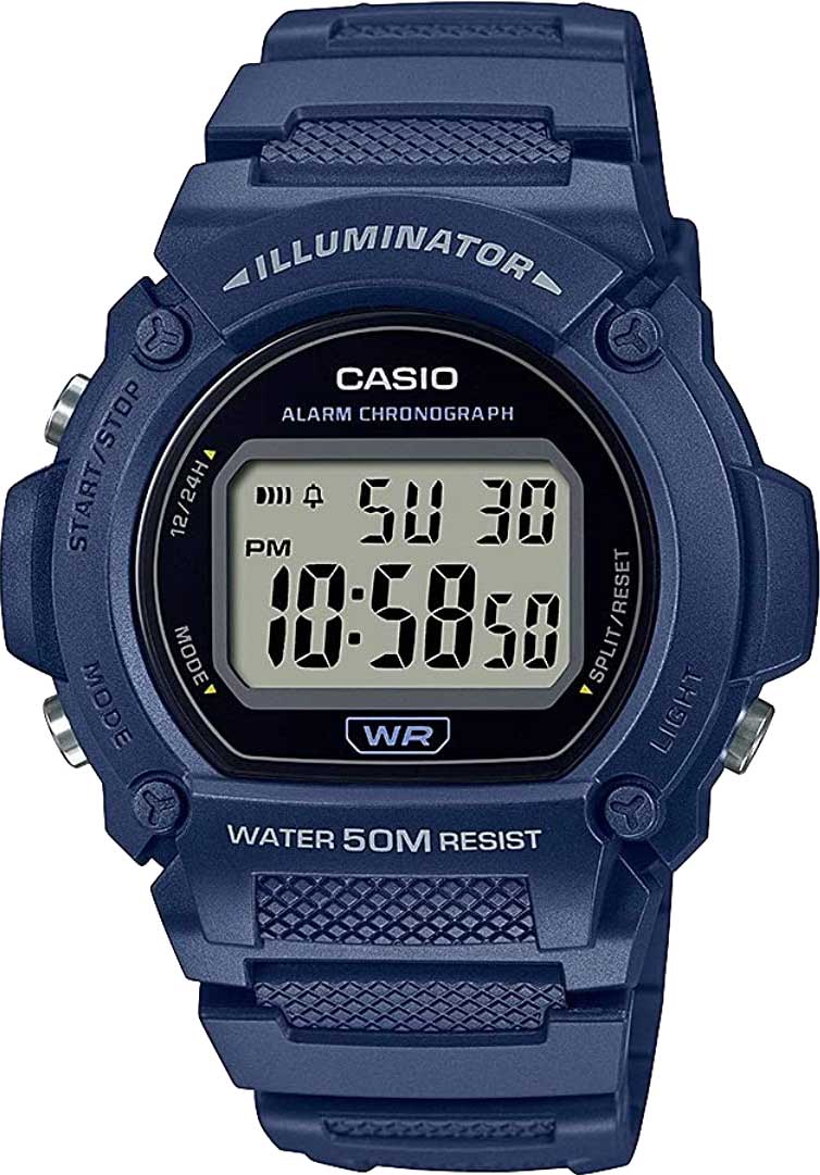 фото Наручные часы мужские casio w-219h-2avef синие