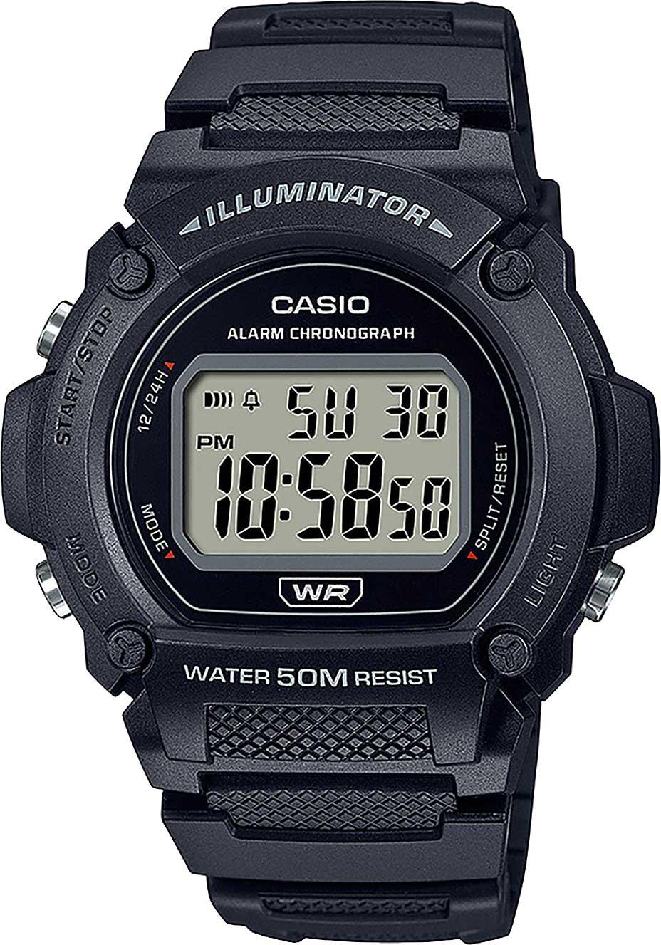 

Наручные часы мужские Casio W-219H-1AVEF черные, W-219H-1AVEF