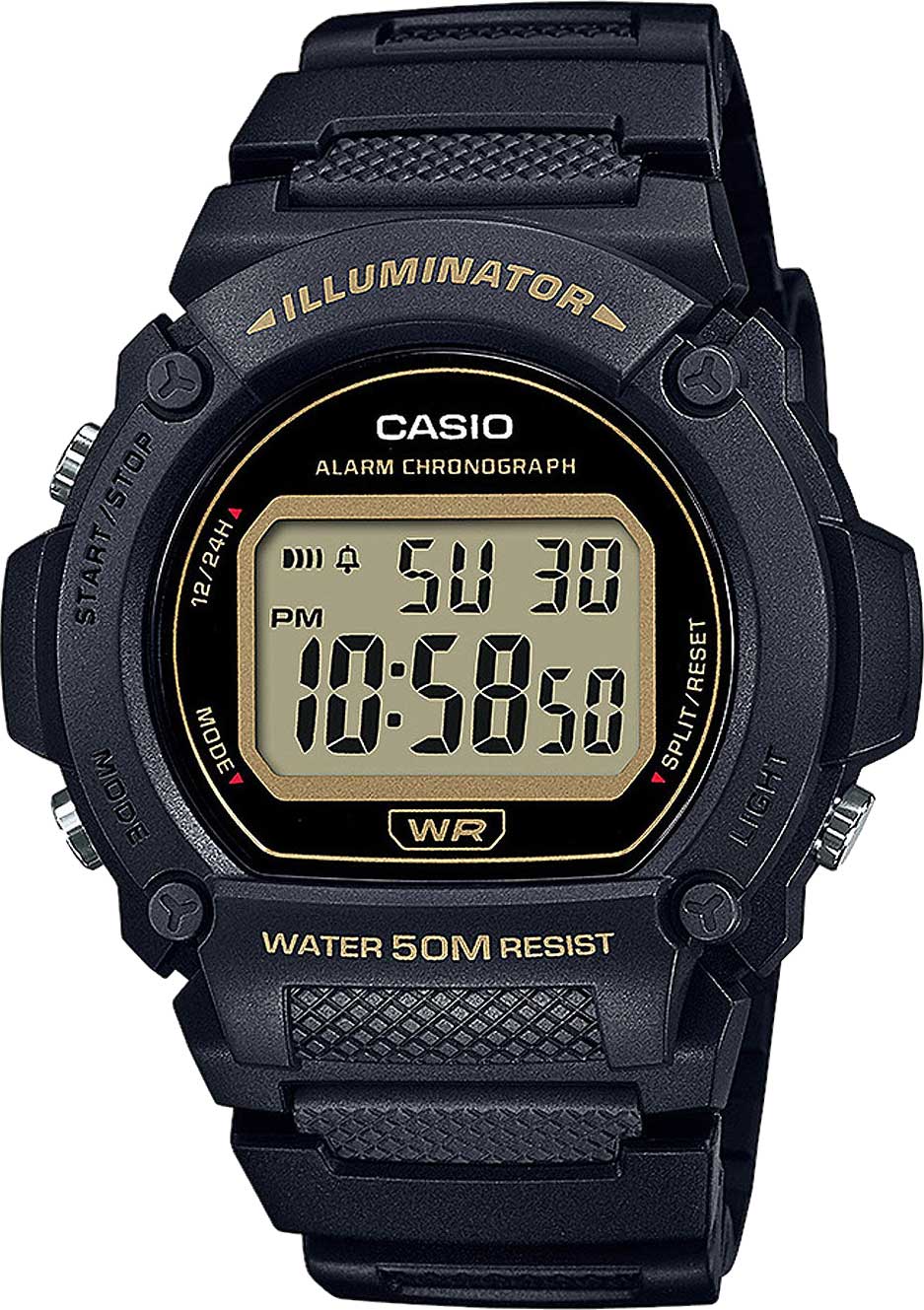 

Наручные часы мужские Casio W-219H-1A2VEF черные, W-219H-1A2VEF