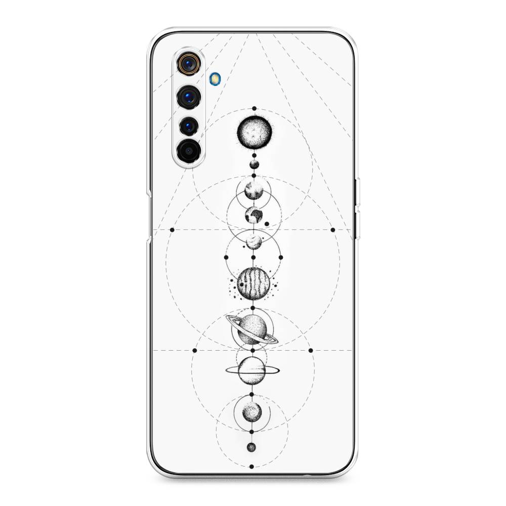 

Чехол на Realme 6 Pro "Парад планет", Серый, 252850-2