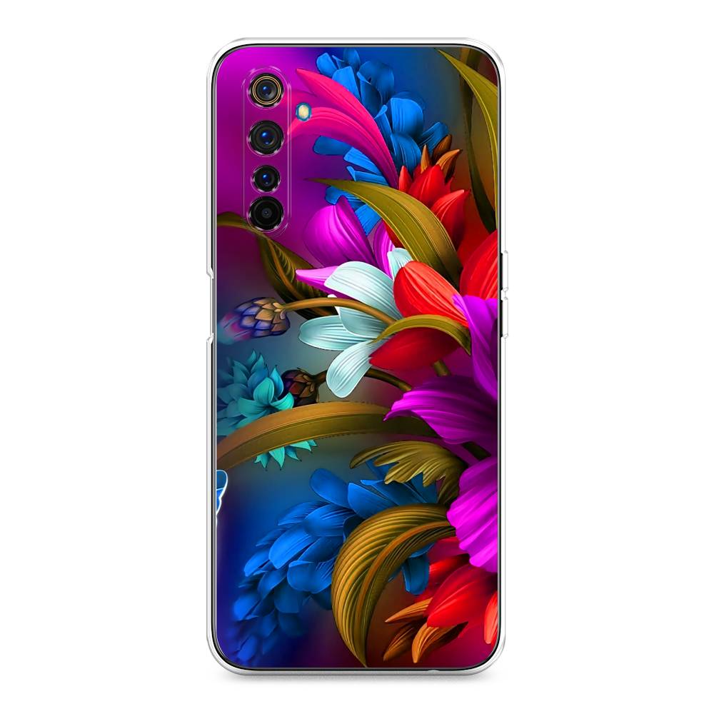 

Чехол на Realme 6 Pro "Фантастические цветы", Фиолетовый;красный;синий, 252850-2
