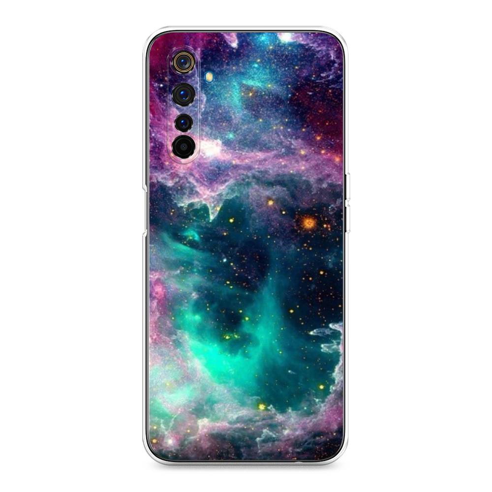 

Чехол на Realme 6 Pro "Звездные облака", Розовый;бежевый, 252850-2