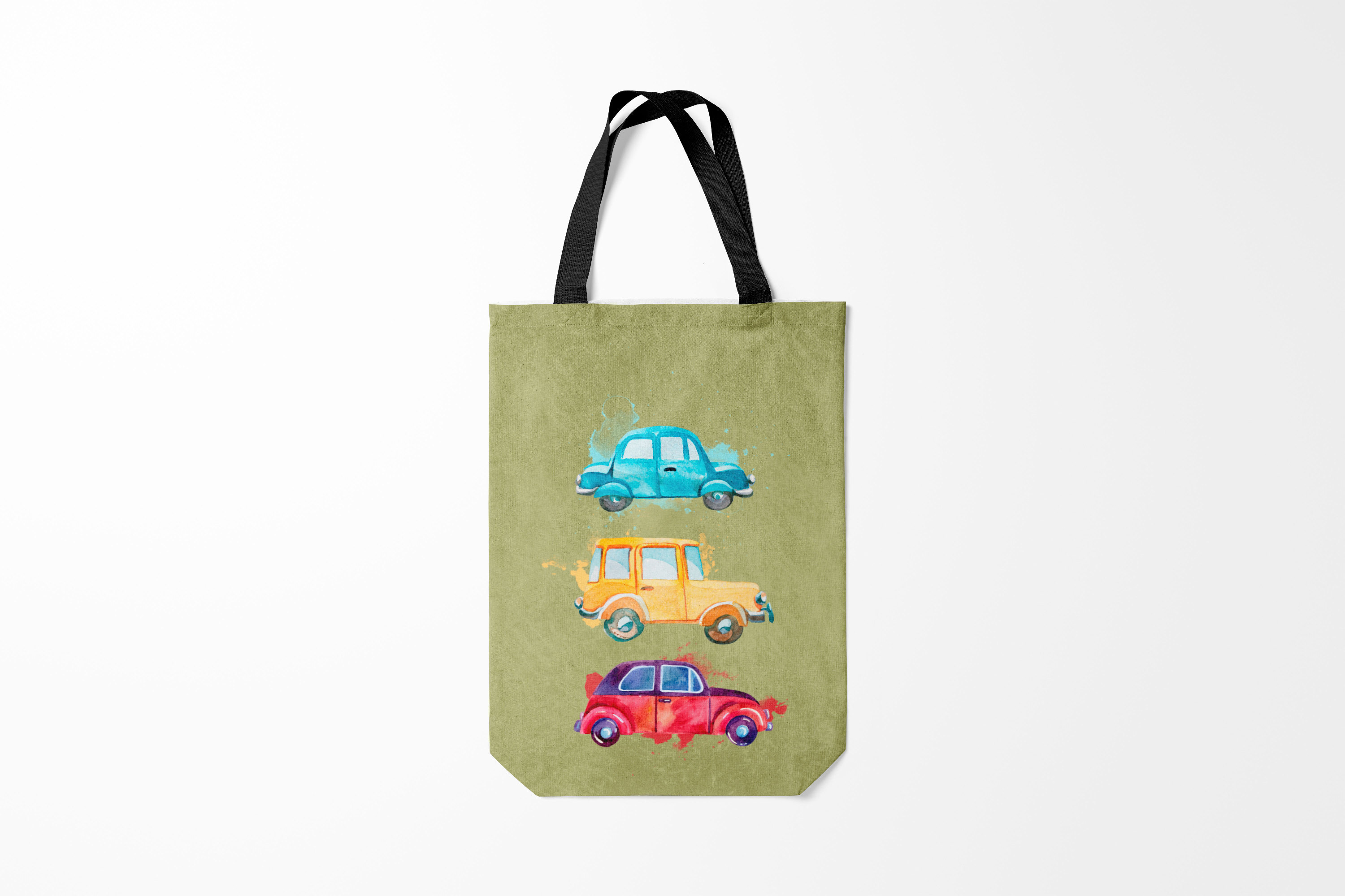 

Сумка шoппер унисекс Burnettie Детские картинки три милые машинки, зеленый, Детские картинки три милые машинки