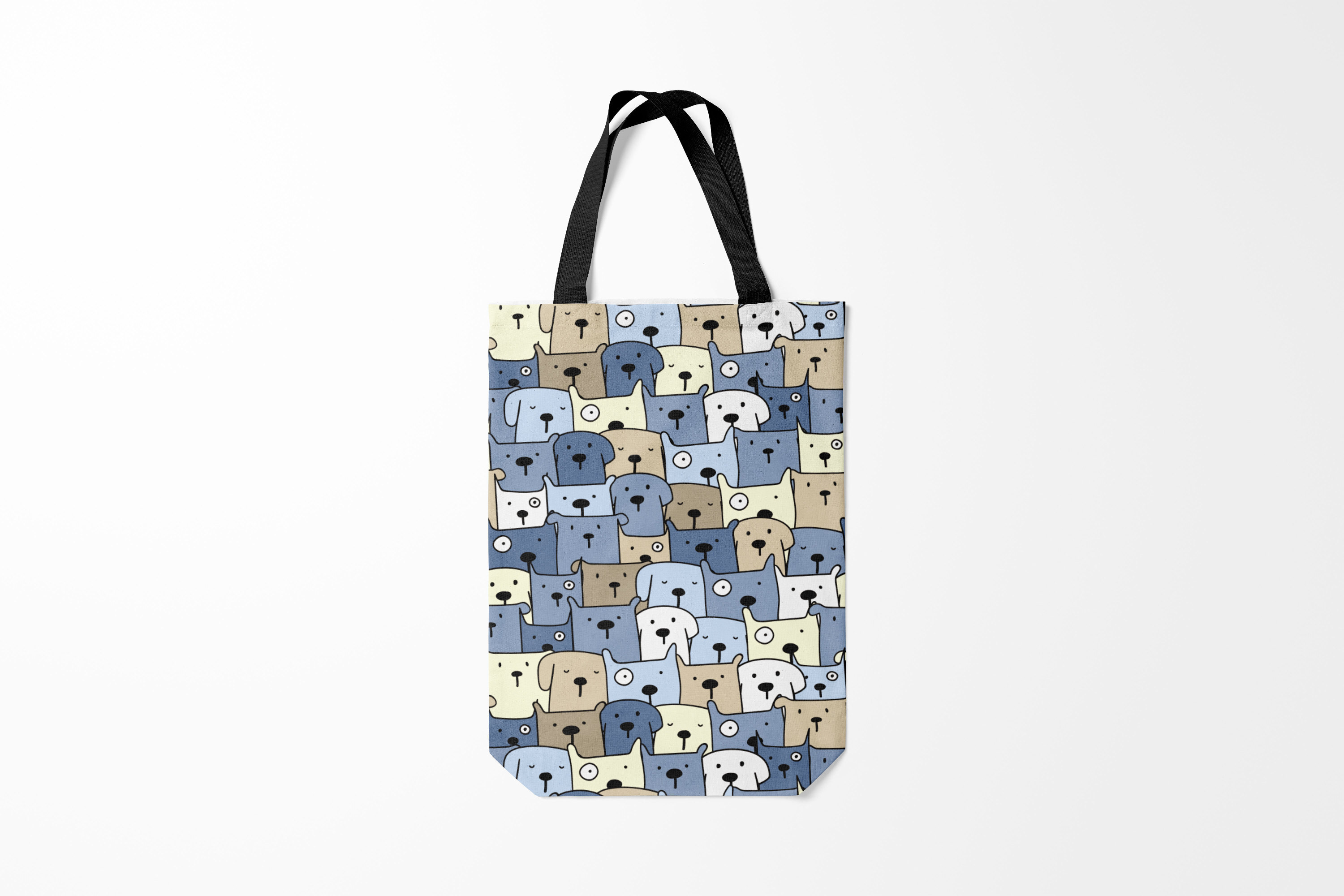 

Сумка шoппер унисекс Burnettie Детские картинки Собачки рисунок паттерном, разноцветный, Детские картинки Собачки рисунок паттерном