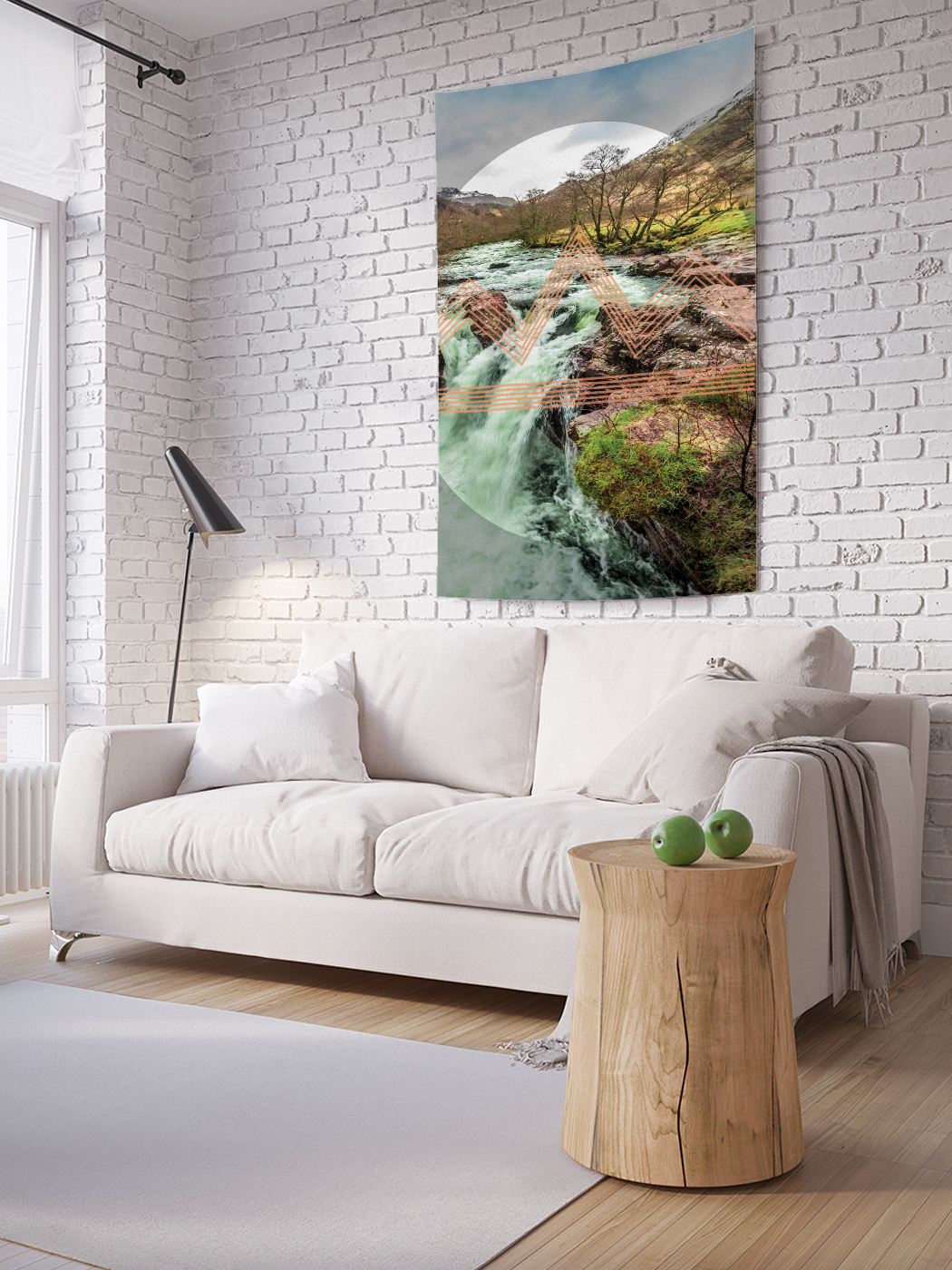 

Вертикальное фотопанно на стену JoyArty Река и скалы 100x150 см, Река и скалы