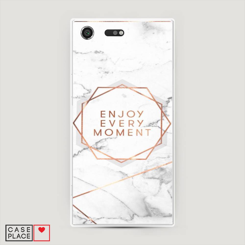 

Чехол Awog на Sony Xperia XZ Premium "Enjoy every moment мрамор", Разноцветный, 52450-7
