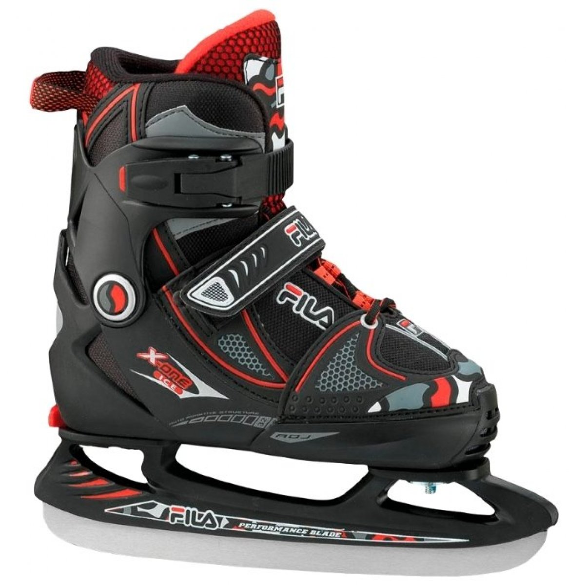 

Коньки прогулочные FILA X-one, black, RED, размер S, Красный;черный, X-one