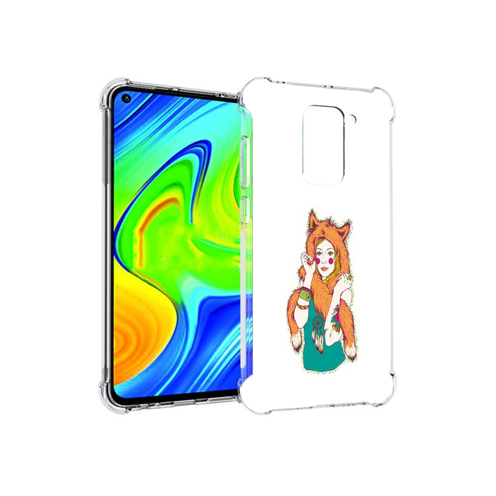 Чехол MyPads Tocco для Xiaomi Redmi Note 9 Девушка лиса (PT150805.258.62)
