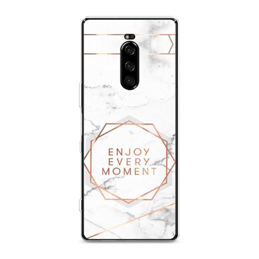 

Чехол Awog на Sony Xperia XZ4/Xperia 1 "Enjoy every moment мрамор", Разноцветный, 53850-7