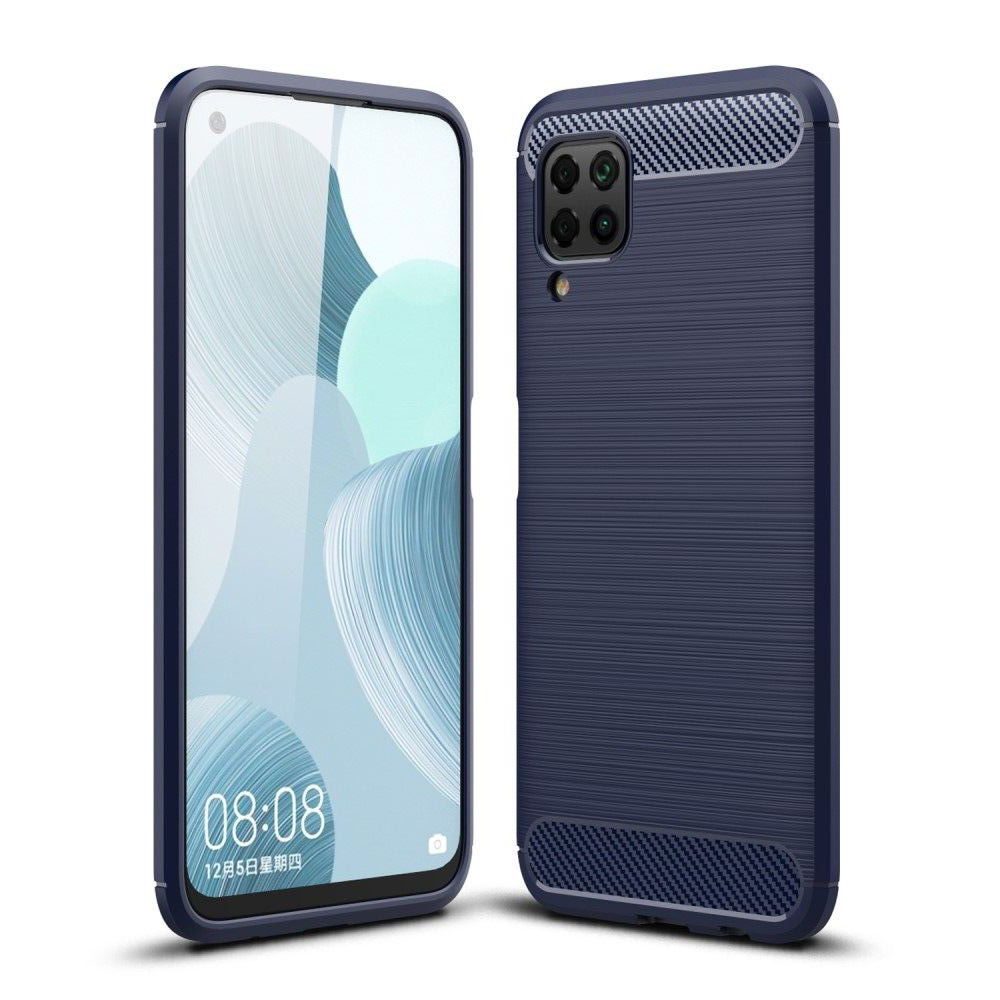 

Чехол силиконовый для Huawei P40 Lite / Nova 6 SE Carbon series синий, Huawei P40 Lite / Nova 6 SE