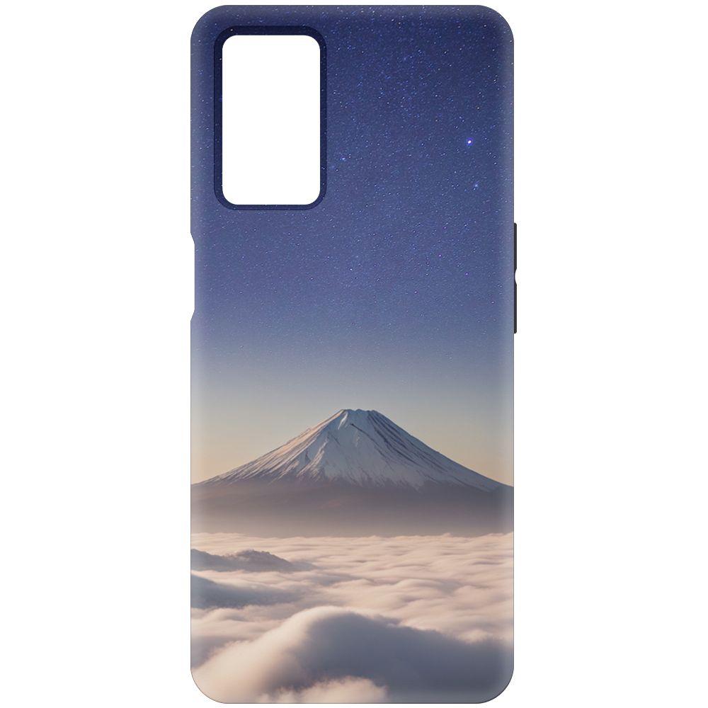 Чехол-накладка Krutoff Soft Case Япония, Фудзияма для Oppo A55 черный