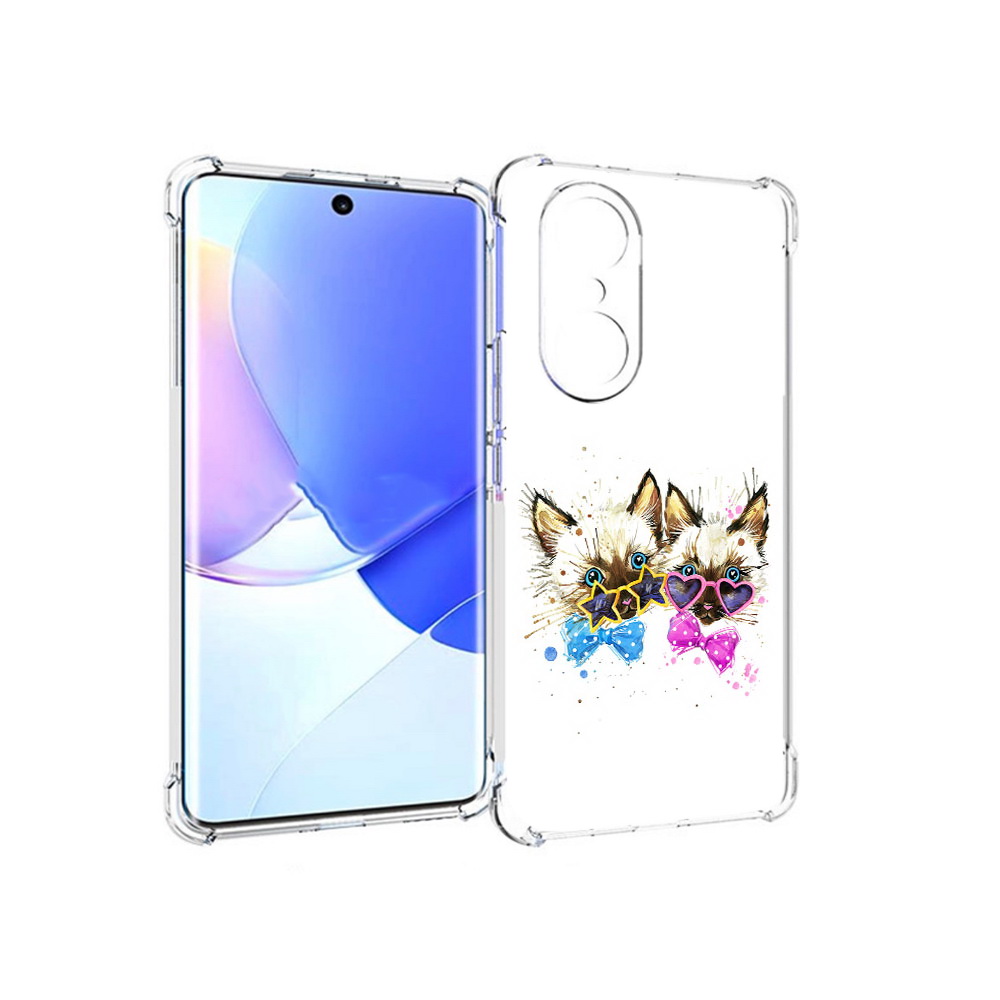 

Чехол MyPads Tocco для Honor 60 Pro милые котята, Прозрачный, Tocco