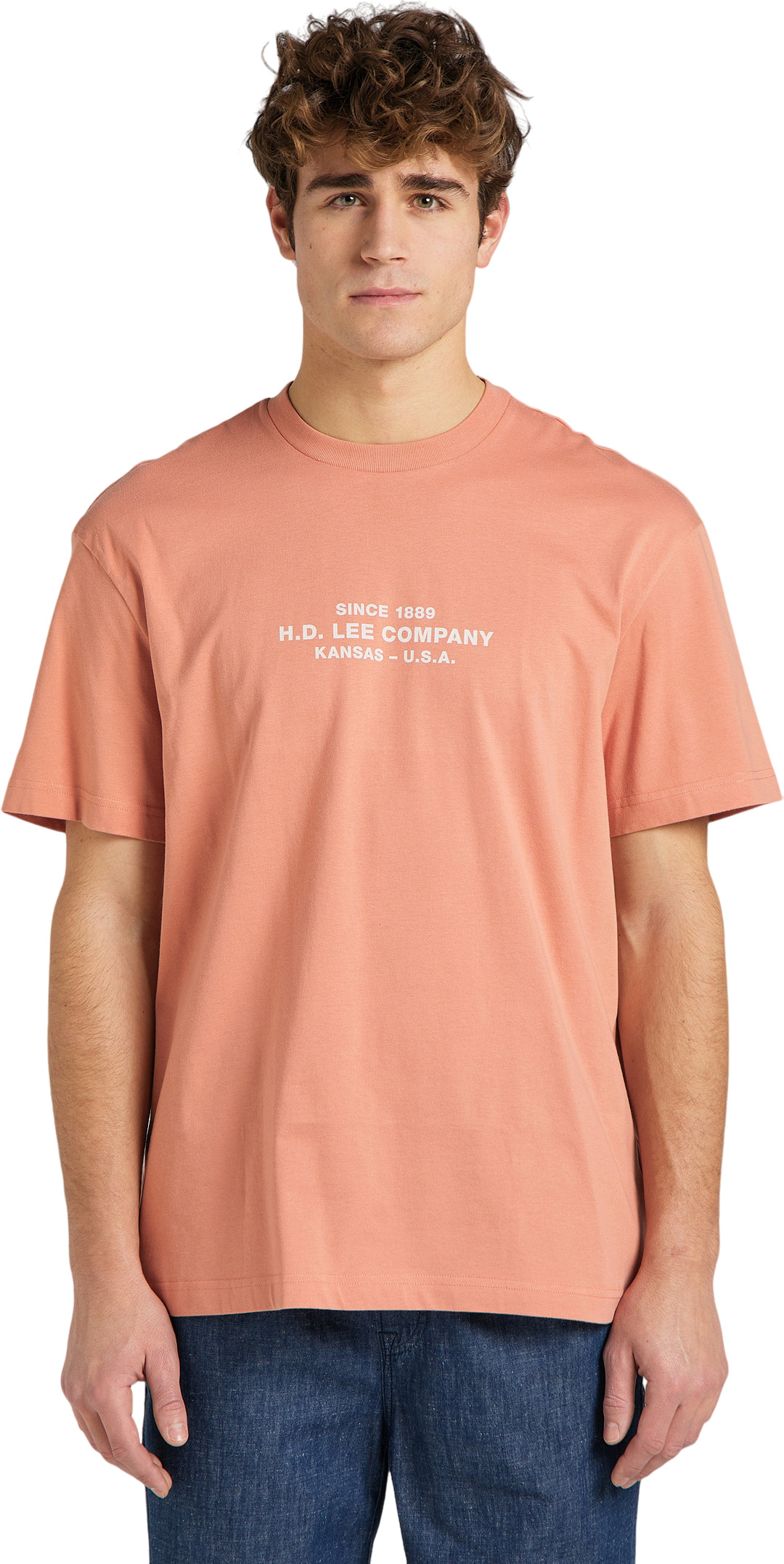 

Футболка мужская Lee Logo Loose Tee оранжевая 48, Logo Loose Tee