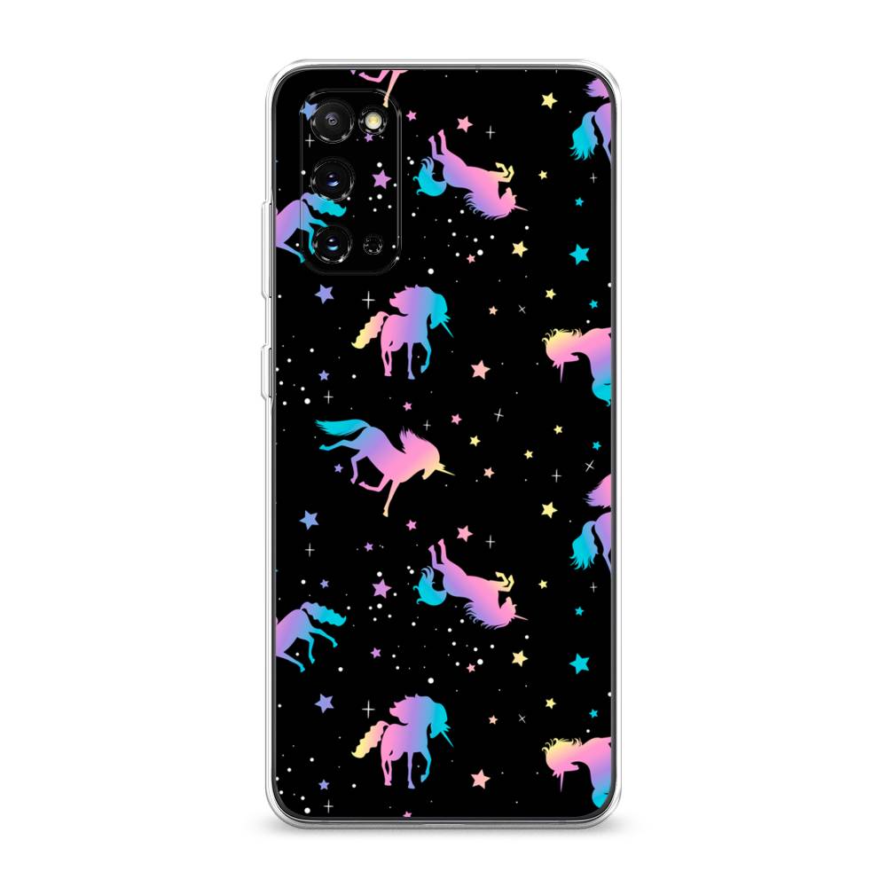 

Чехол на Samsung Galaxy S20 "Единороги градиент", Черный;розовый;голубой, 29250-1