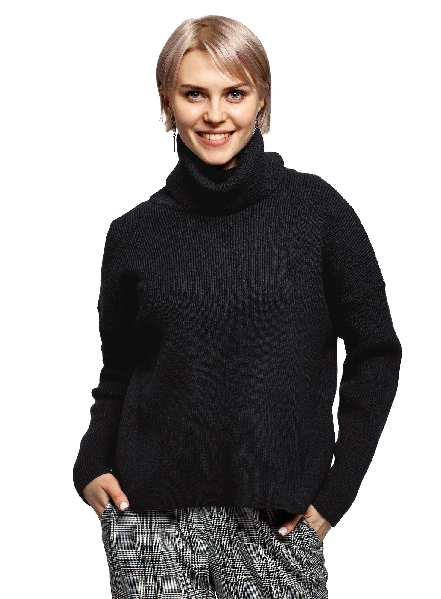 

Свитер женский oodji 64407146 черный 2XL, 64407146