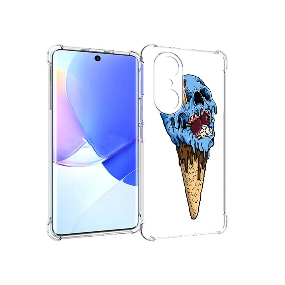 

Чехол MyPads Tocco для Honor 60 Pro мороженное череп, Прозрачный, Tocco
