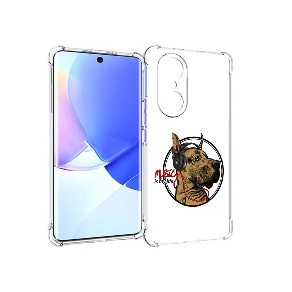 

Чехол MyPads Tocco для Honor 60 Pro музыкальная собака, Прозрачный, Tocco