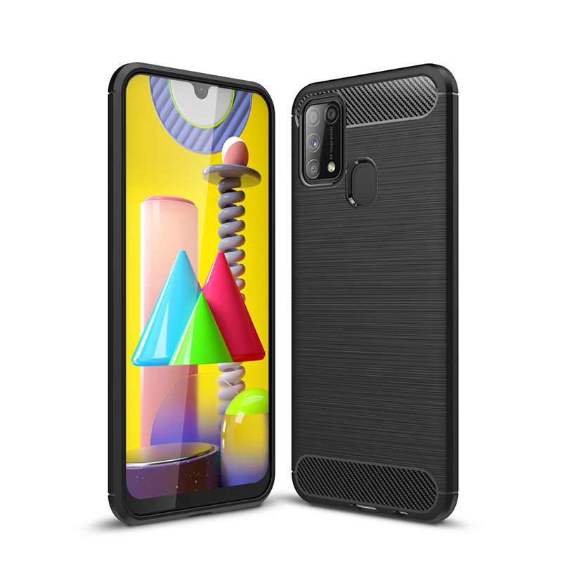 

Чехол силиконовый для Samsung Galaxy M21 / M30S Carbon series черный, Samsung Galaxy M21 / M30S