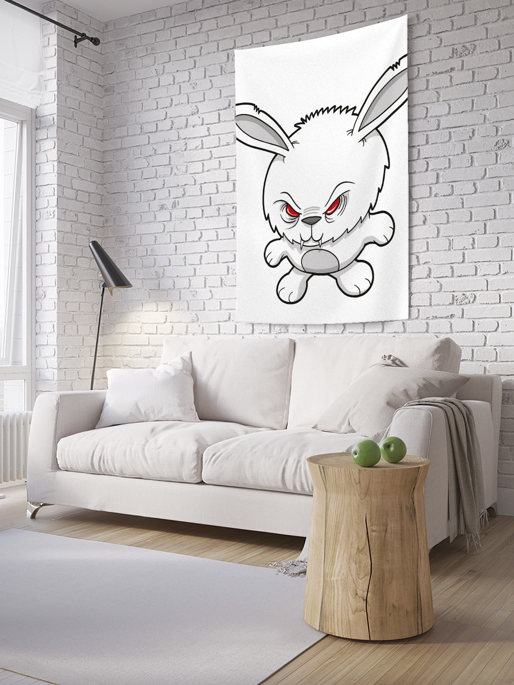 

Вертикальное фотопанно на стену JoyArty Заяц-вампир 150x200 см, Заяц-вампир