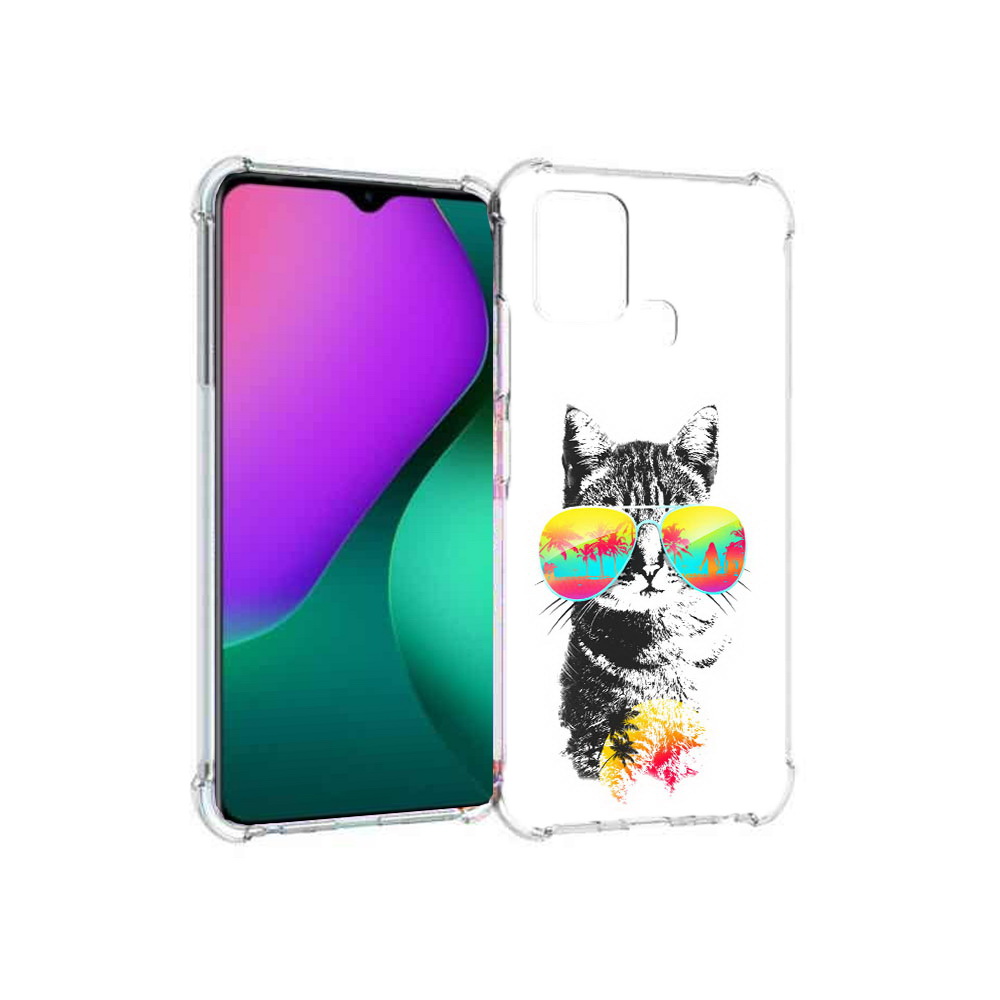 

Чехол MyPads Tocco для Infinix Hot 10 Play крутой кот, Прозрачный, Tocco