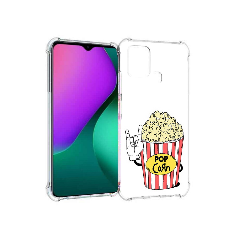 

Чехол MyPads Tocco для Infinix Hot 10 Play крутой попкорн, Прозрачный, Tocco