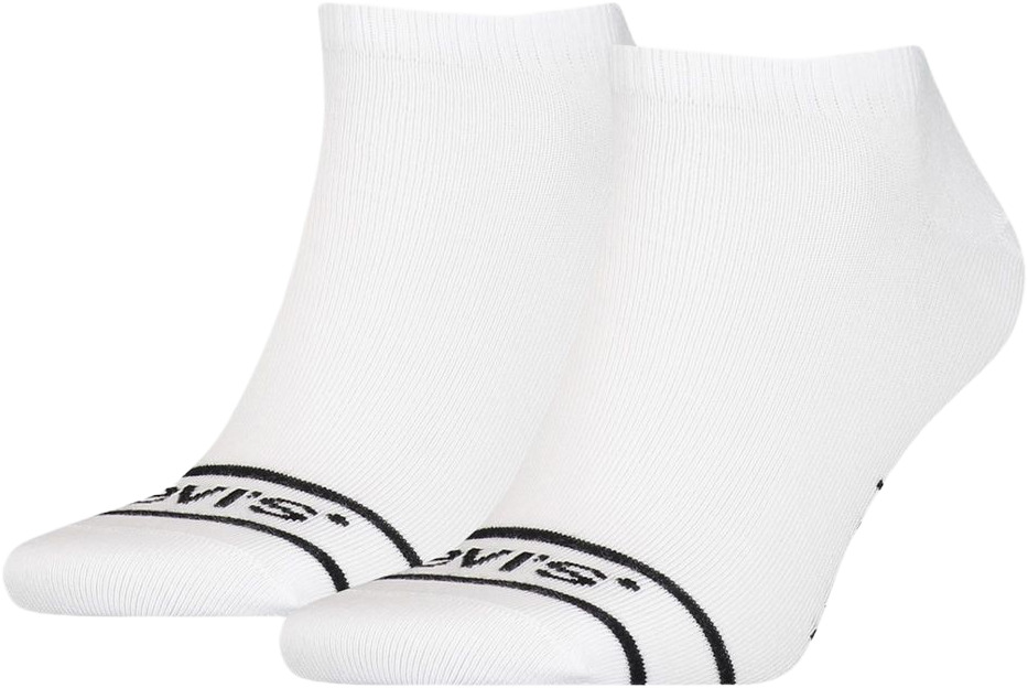 

Комплект носков мужских Levi's Low Cut Sport 2P Socks белых 39, Low Cut Sport 2P Socks