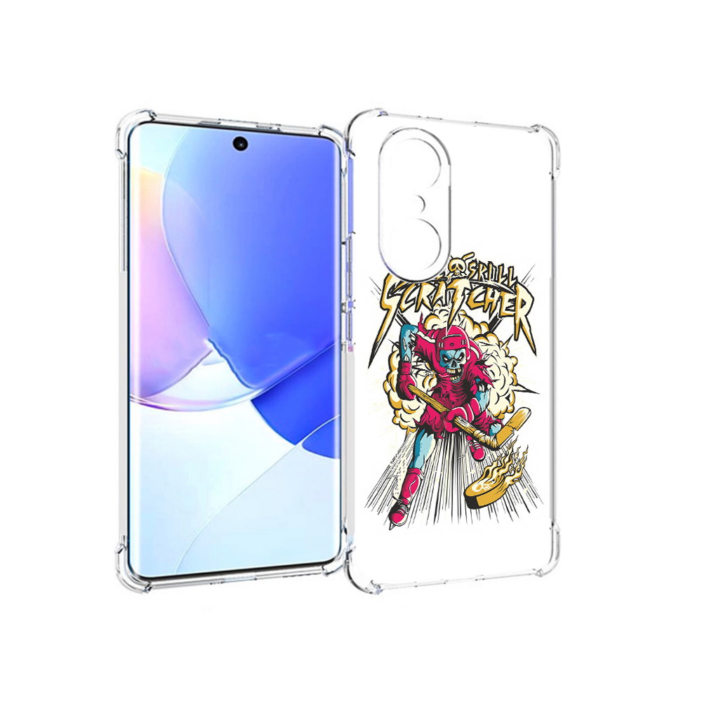 

Чехол MyPads Tocco для Honor 60 Pro нарисованный скелет хоккеист, Прозрачный, Tocco