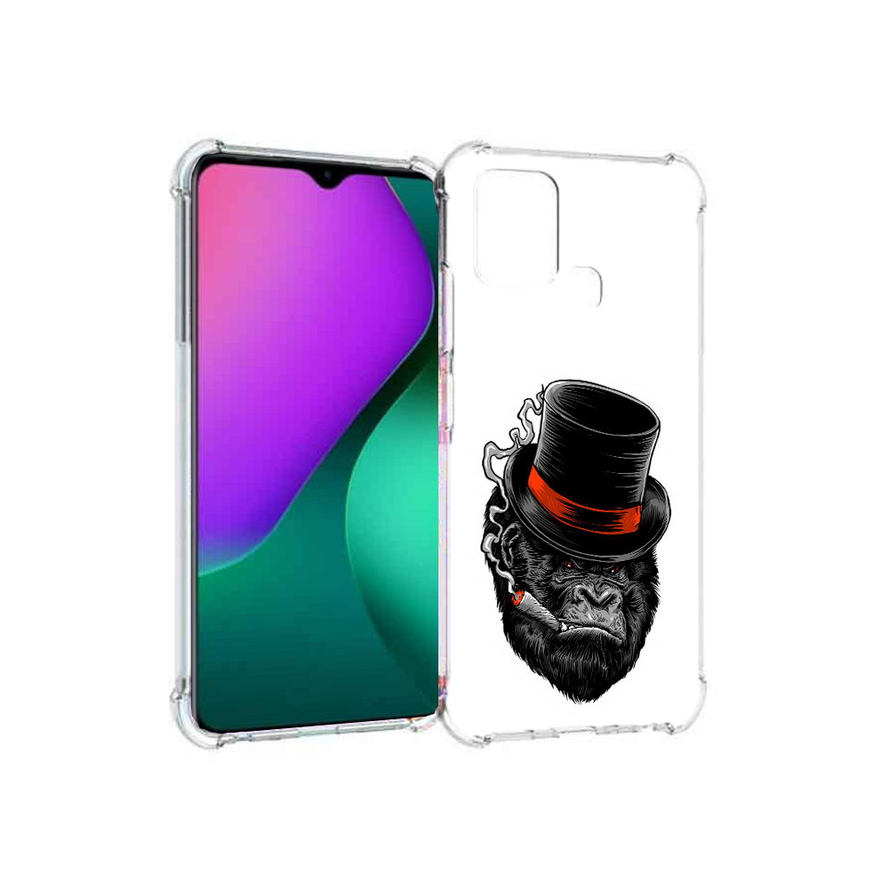 

Чехол MyPads Tocco для Infinix Hot 10 Play дизайнерская горилла, Прозрачный, Tocco