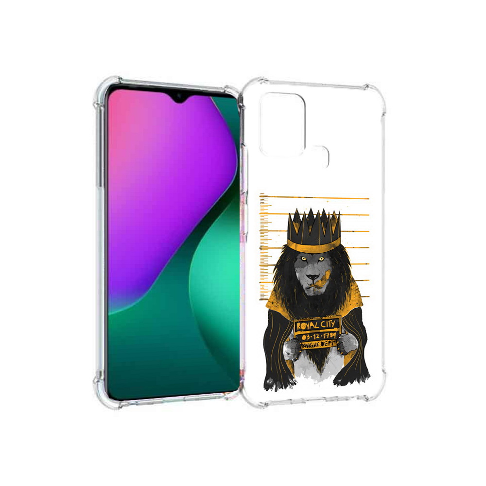

Чехол MyPads Tocco для Infinix Hot 10 Play лев в законе, Прозрачный, Tocco