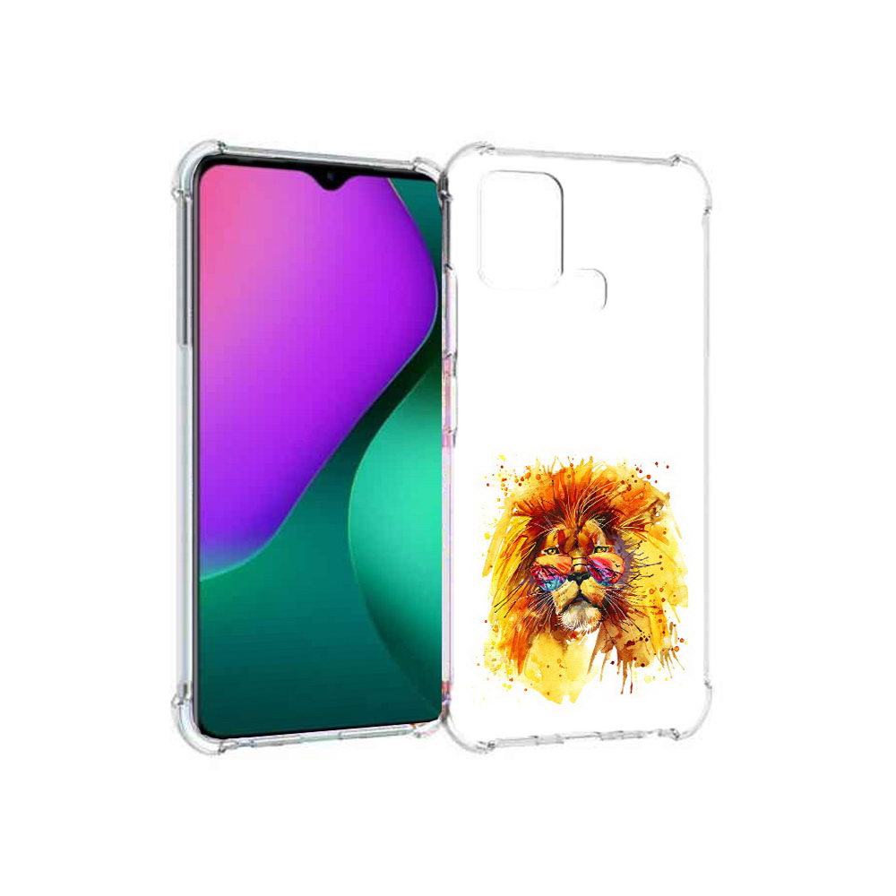 

Чехол MyPads Tocco для Infinix Hot 10 Play лев в очках, Прозрачный, Tocco