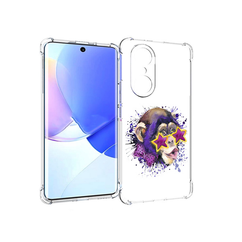 

Чехол MyPads Tocco для Honor 60 Pro обезьяна в очках, Прозрачный, Tocco