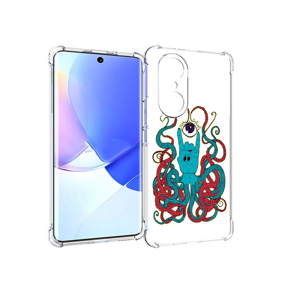 

Чехол MyPads Tocco для Honor 60 Pro осьминог-рука абстракция, Прозрачный, Tocco