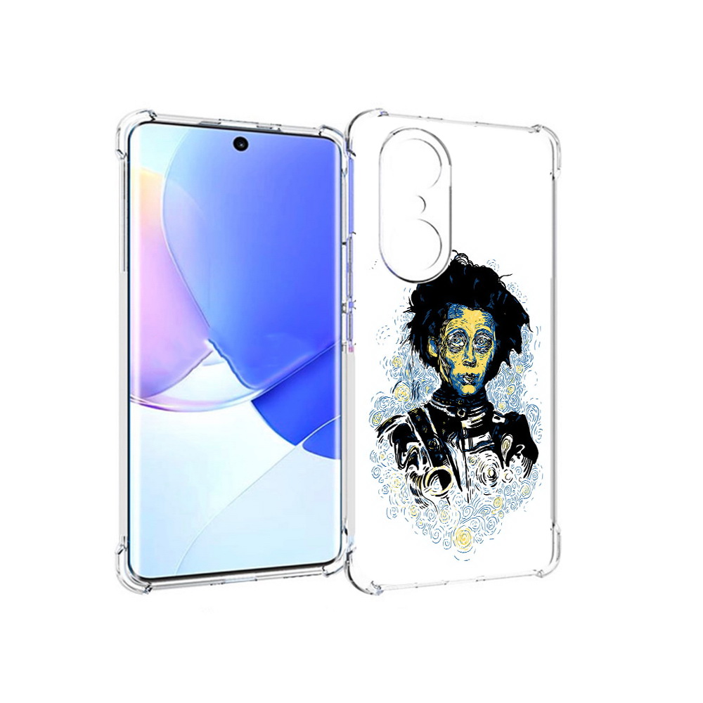 

Чехол MyPads Tocco для Honor 60 Pro парень черно-белый абстракция, Прозрачный, Tocco