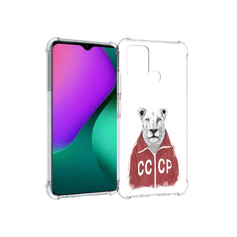 

Чехол MyPads Tocco для Infinix Hot 10 Play львица ссср, Прозрачный, Tocco