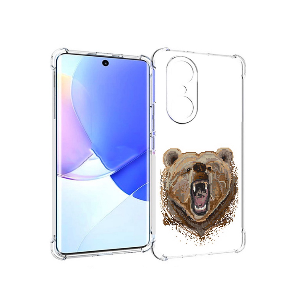 

Чехол MyPads Tocco для Honor 60 Pro пиксельный медведь, Прозрачный, Tocco