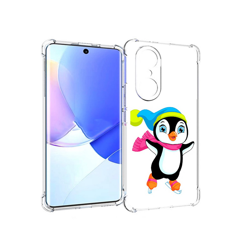 

Чехол MyPads Tocco для Honor 60 Pro пингвин на коньках, Прозрачный, Tocco
