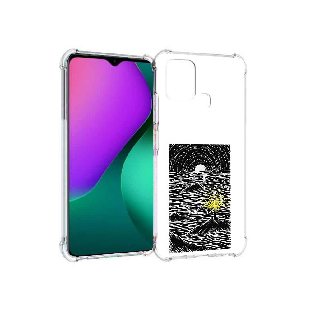 

Чехол MyPads Tocco для Infinix Hot 10 Play маяк в черно белом море, Прозрачный, Tocco