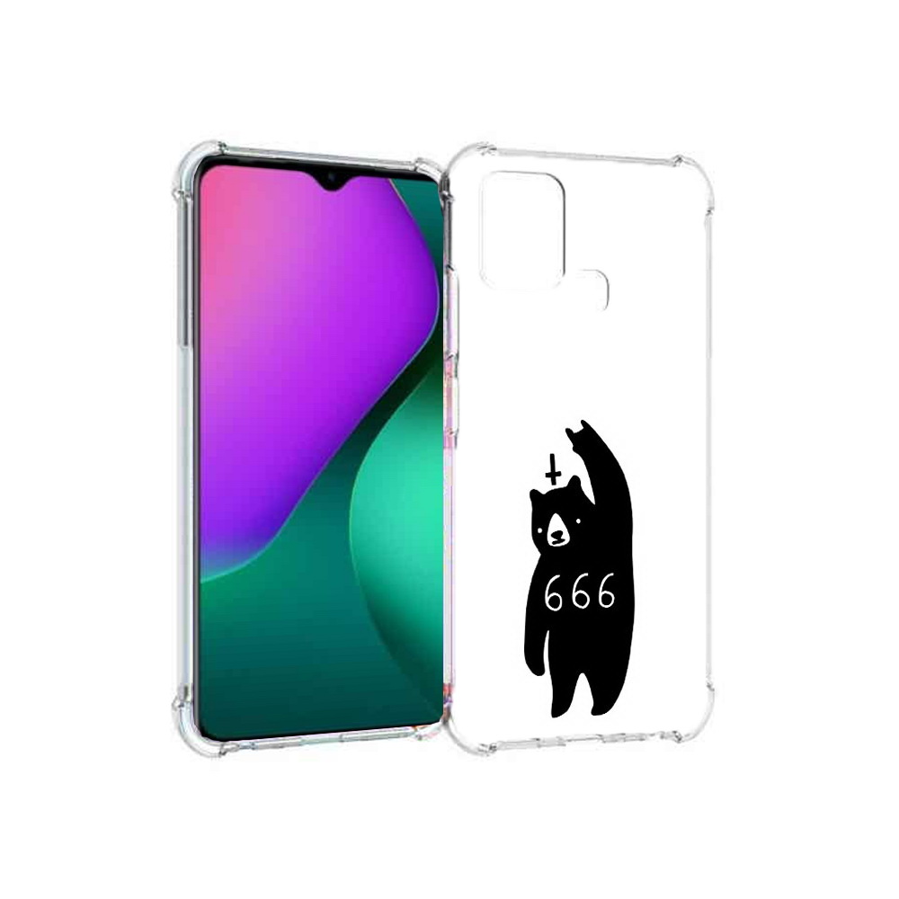 

Чехол MyPads Tocco для Infinix Hot 10 Play медведь 666, Прозрачный, Tocco