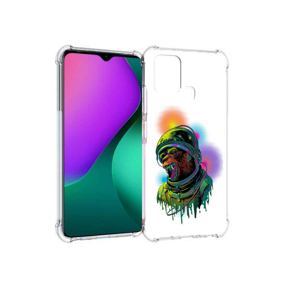 

Чехол MyPads Tocco для Infinix Hot 10 Play медведь космонавт, Прозрачный, Tocco