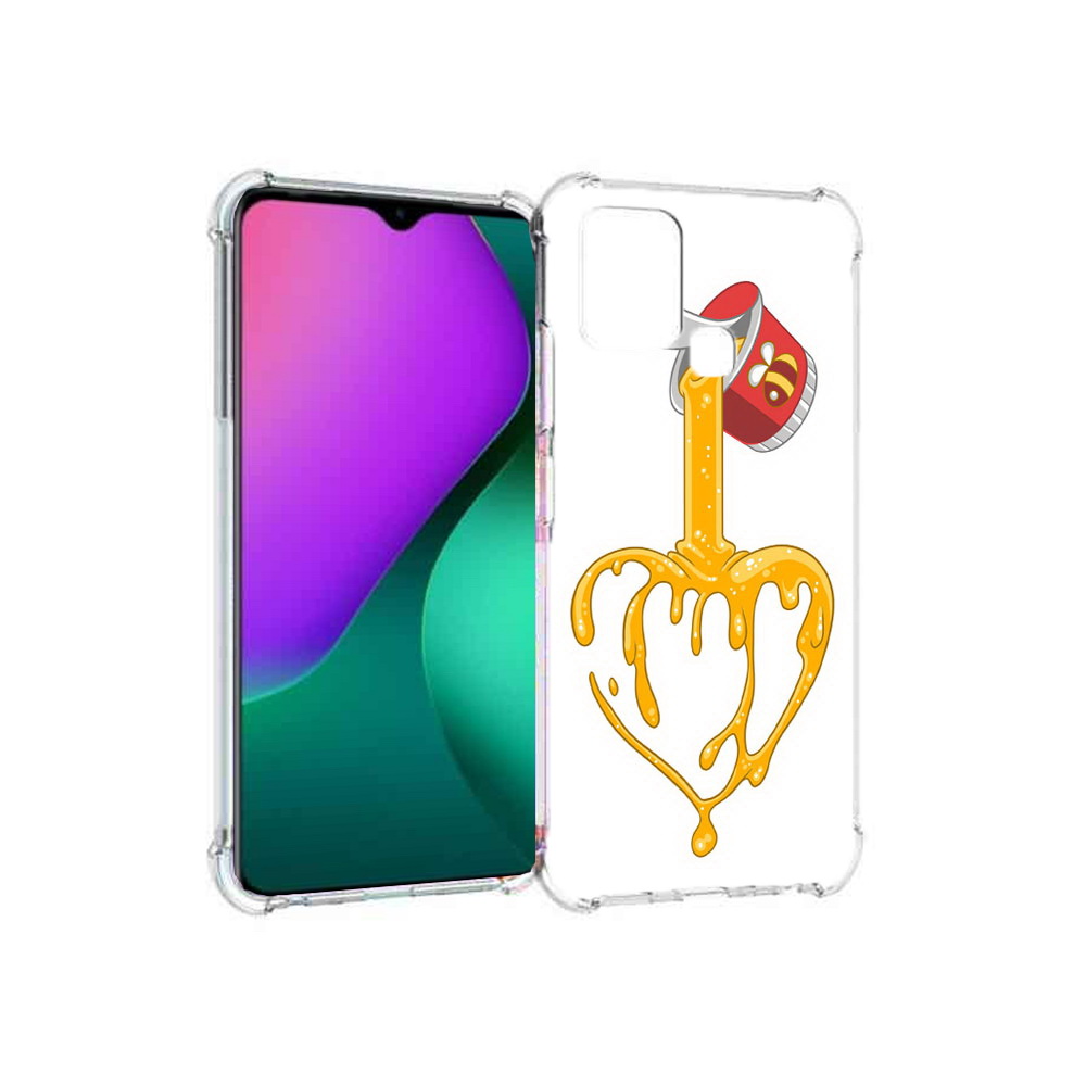 

Чехол MyPads Tocco для Infinix Hot 10 Play медовое сердце, Прозрачный, Tocco