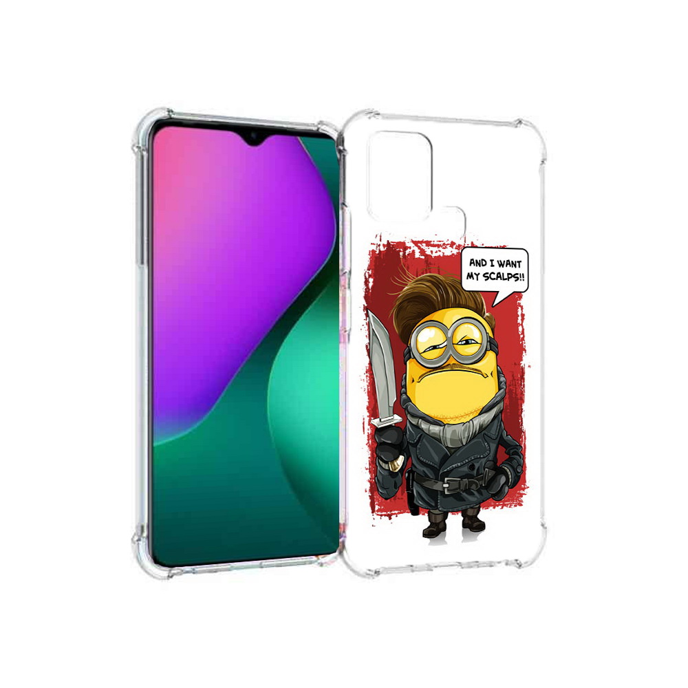 

Чехол MyPads Tocco для Infinix Hot 10 Play миньон убийца, Прозрачный, Tocco
